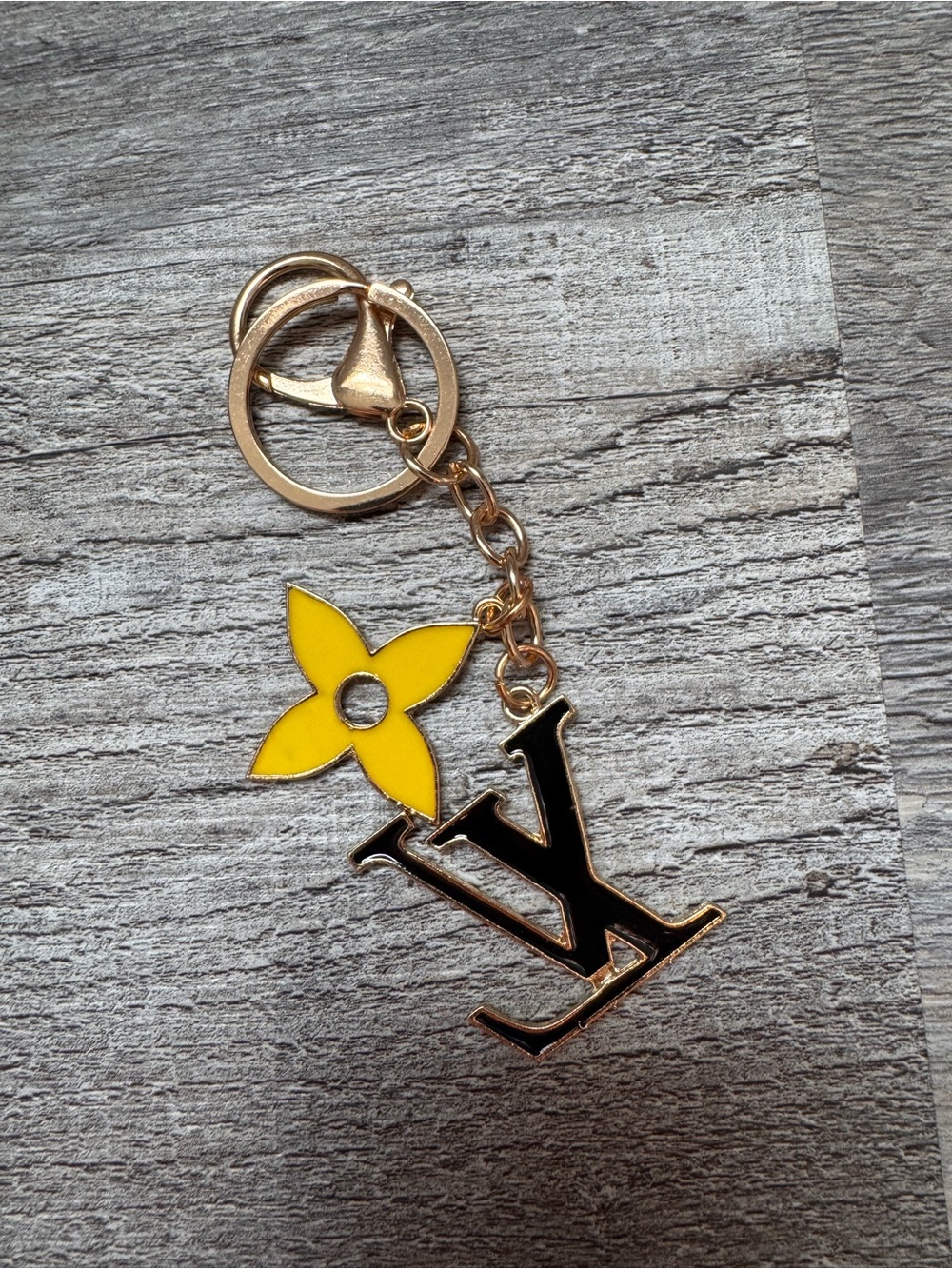 Gold and Yellow Keychain Charm